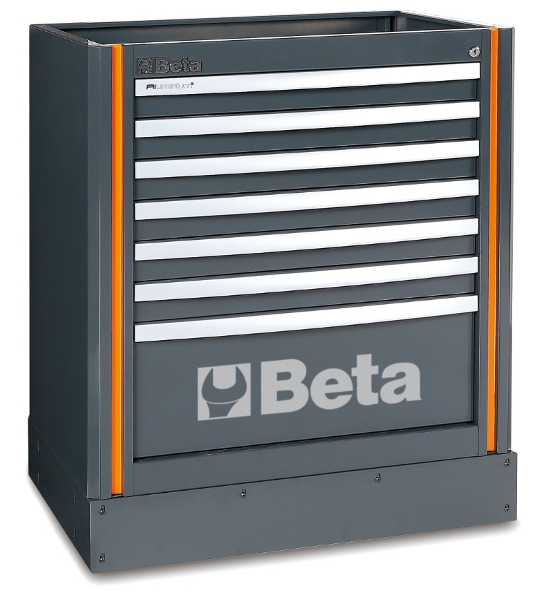 Fixed Module with 7 Drawers, Ball Bearing Slides, Central Lock, 588x367mm Drawers - BetaRSC55 C55M7 image 1