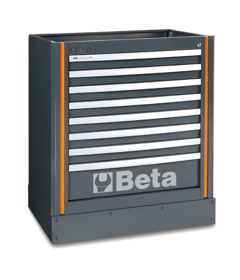 Fixed Module with 8 Drawers, Ball Bearing Slides, Central Lock, 588x367mm Drawers - BetaRSC55 C55M8 image 1