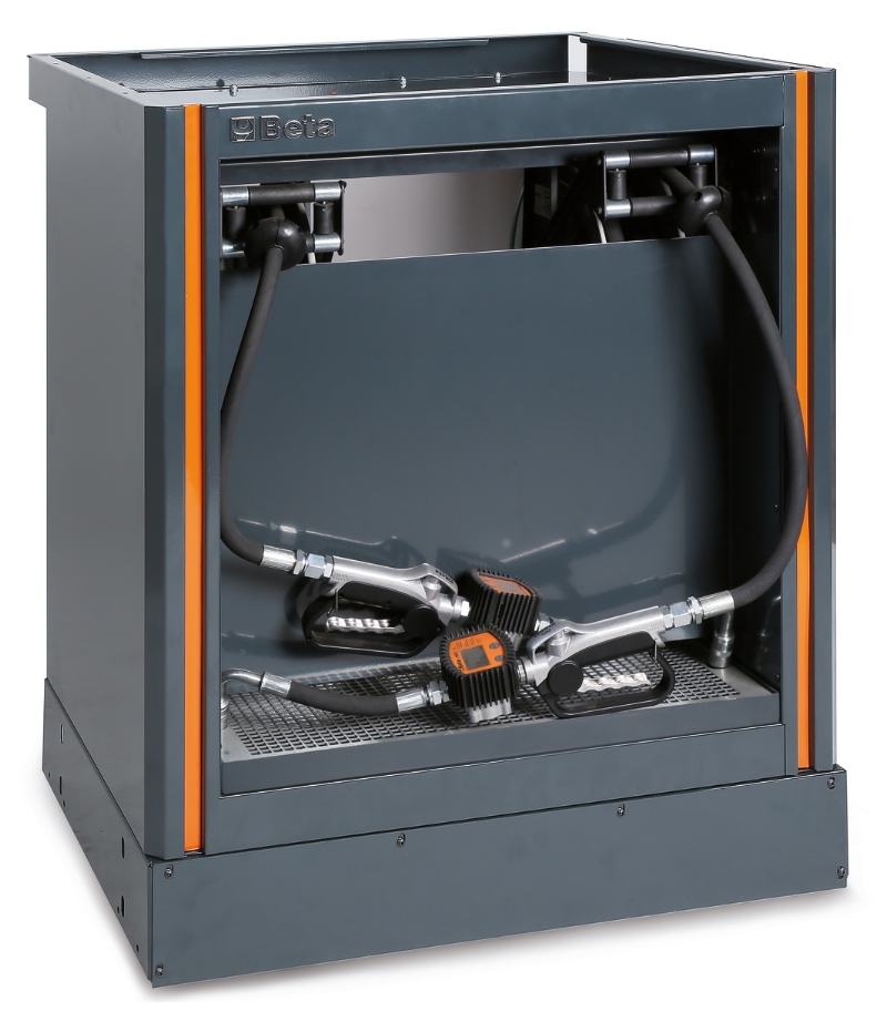 Fixed Oil Distribution Module with 2 Reels, 7m 1/2 Hose, Digital Litre Counter, 30 l/min Flow Rate - BetaRSC55 C55MDO image 1