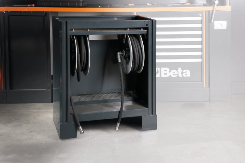 Fixed Oil Distribution Module with 2 Reels, 7m 1/2 Hose, Digital Litre Counter, 30 l/min Flow Rate - BetaRSC55 C55MDO thumbnail 2