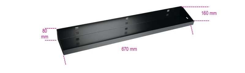Steel Corner Wall Shelves, 700x160x80mm - BetaRSC55 C55MP image 1
