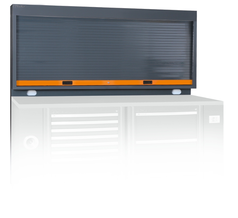 TOOL WALL SYSTEM 2M WORKBENCH BETA C55PSE-G LOCKABLE SHUTTER PERFORATED PANEL 50-HOOK KIT image 1