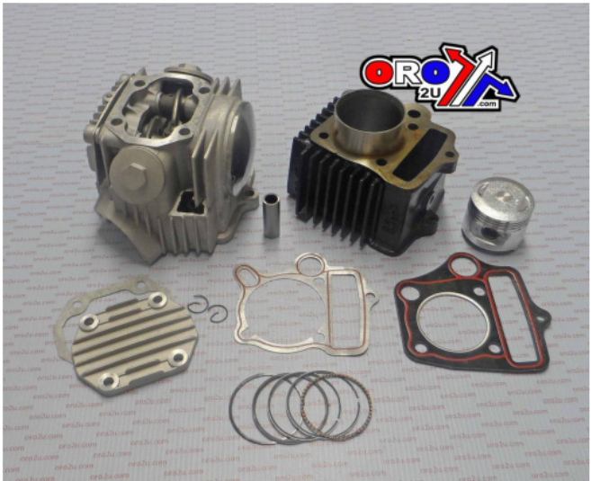CYLINDER & HEAD CAM VALVE PISTON GASKET KIT 90cc 1993-2005 HONDA C90 TRX90 BORE 47mm 86CM3 TOP END REBUILD KIT image 1