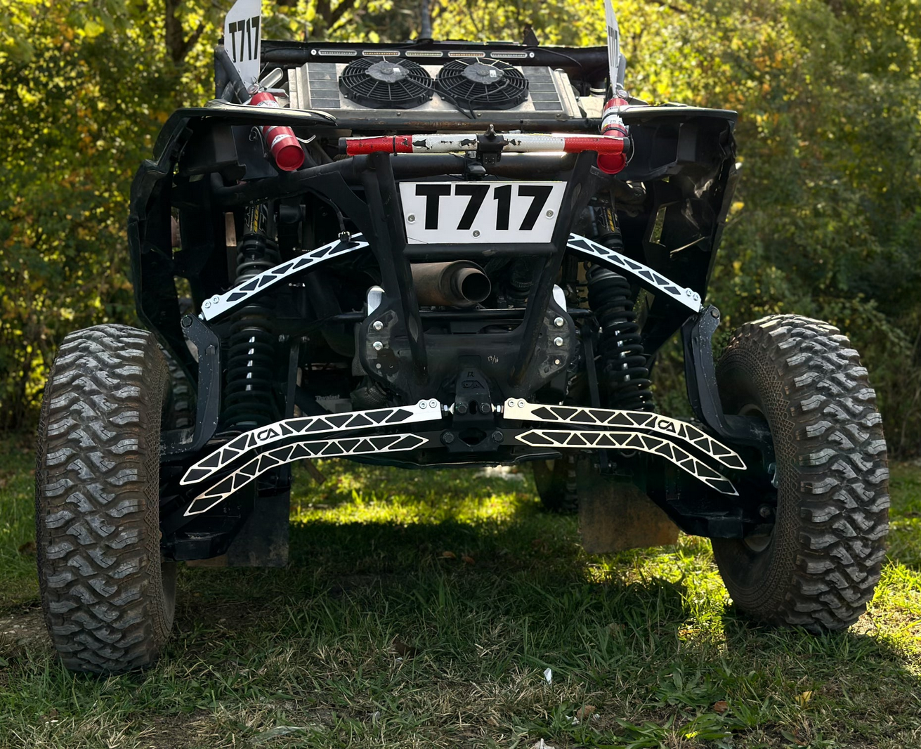 CANAM MAVERICK R 2 SEAT HIGH CLEARANCE RADIUS RODS CA TECH USA CA-157-BL-RM image 1