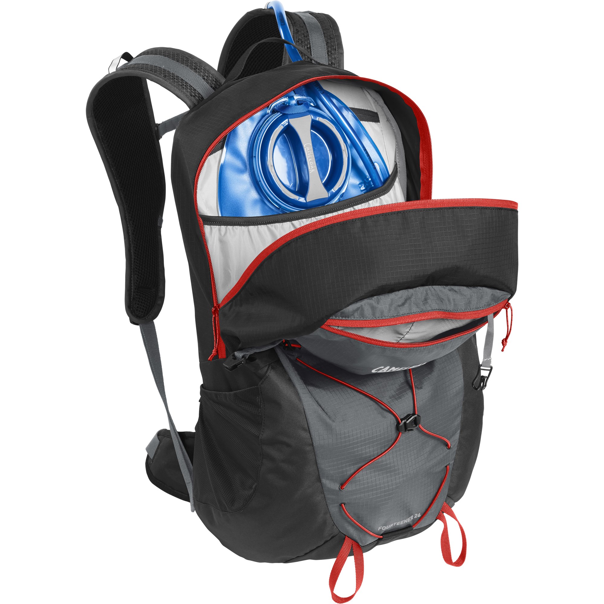 CAMELBAK FOURTEENER HYDRATION PACK 26L WITH 3L RESERVOIR 2023: GRAPHITE/RED POPPY CBFOUR26 thumbnail 4
