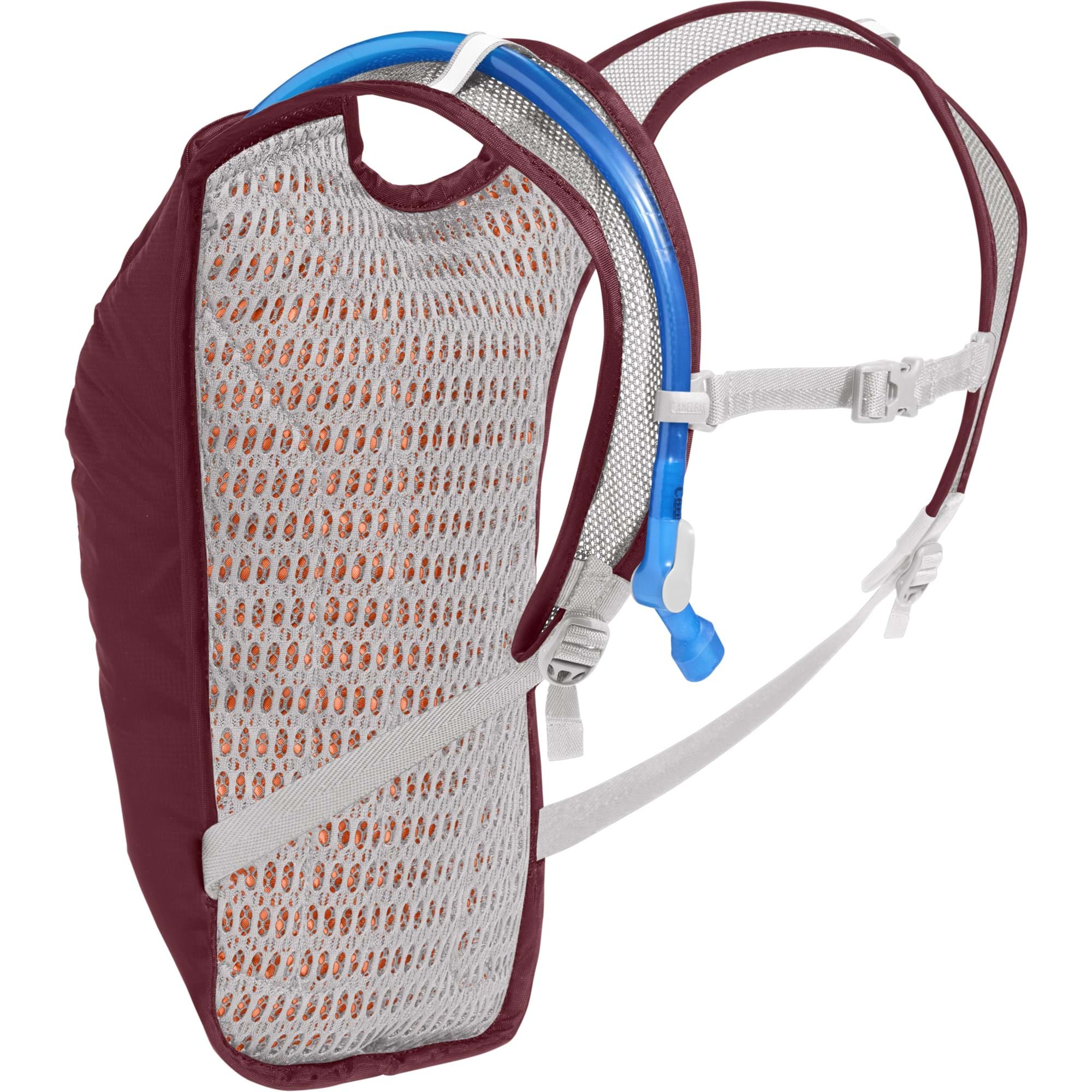 CAMELBAK WOMEN'S HYDROBAK LIGHT HYDRATION PACK 2.5L WITH 1.5L RESERVOIR 2021: BURGUNDY/SILVER CBHYDTLW50 thumbnail 2