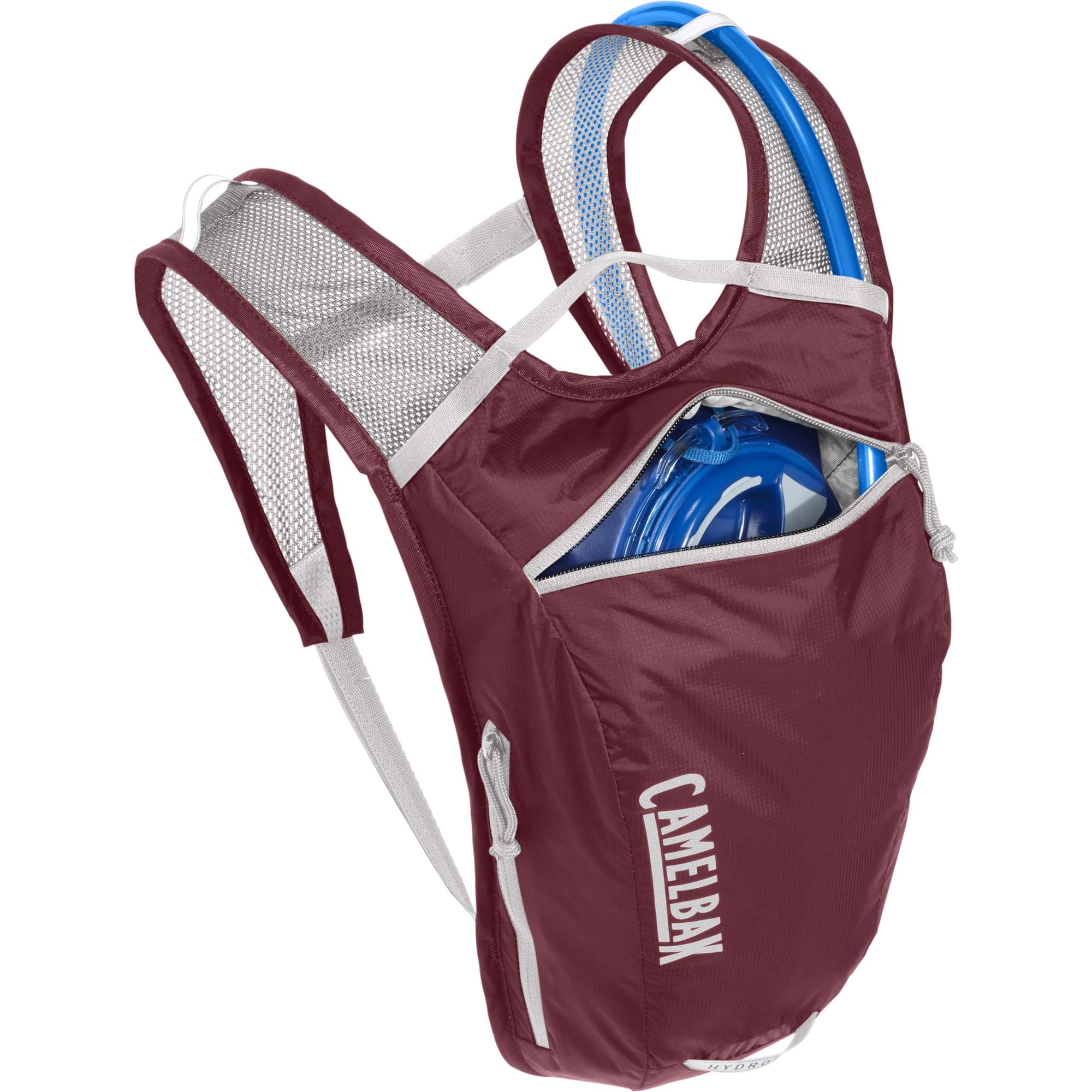 CAMELBAK WOMEN'S HYDROBAK LIGHT HYDRATION PACK 2.5L WITH 1.5L RESERVOIR 2021: BURGUNDY/SILVER CBHYDTLW50 thumbnail 5