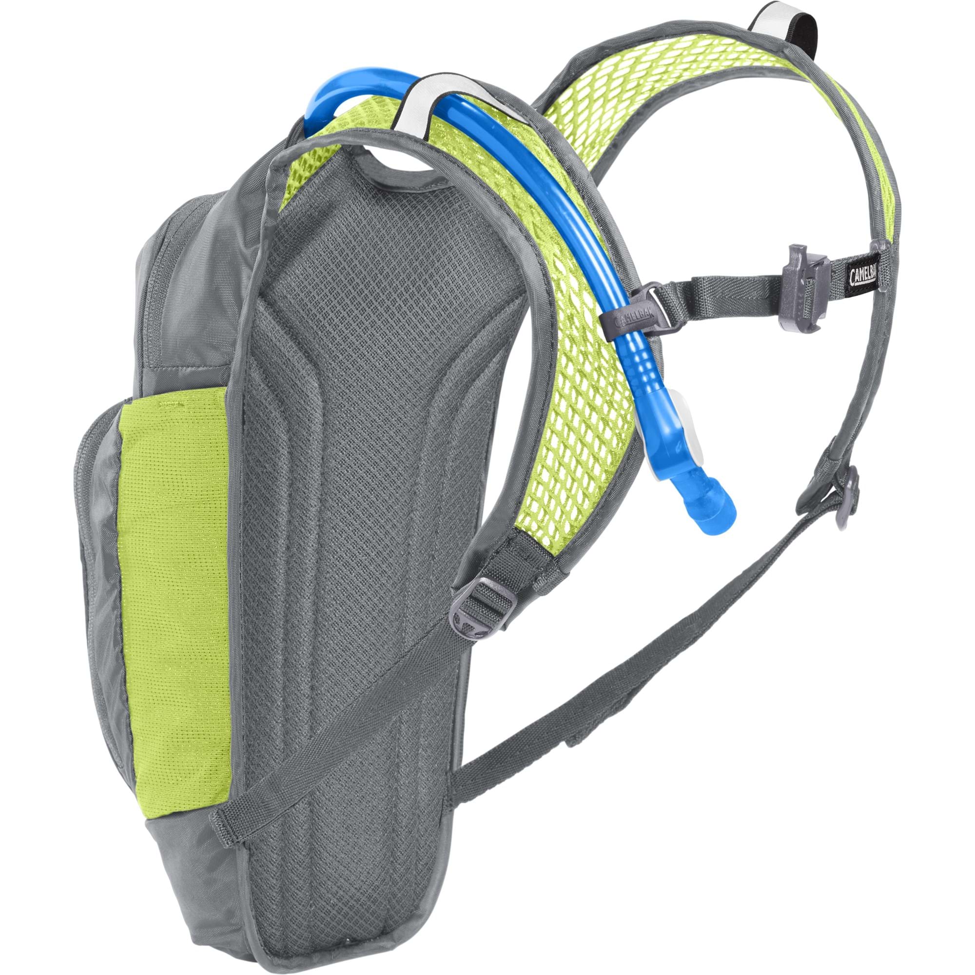 CAMELBAK KIDS' MINI M.U.L.E. HYDRATION PACK 3L WITH 1.5L RESERVOIR 2023: METAL GREY/GREEN CBKMMB5 thumbnail 2
