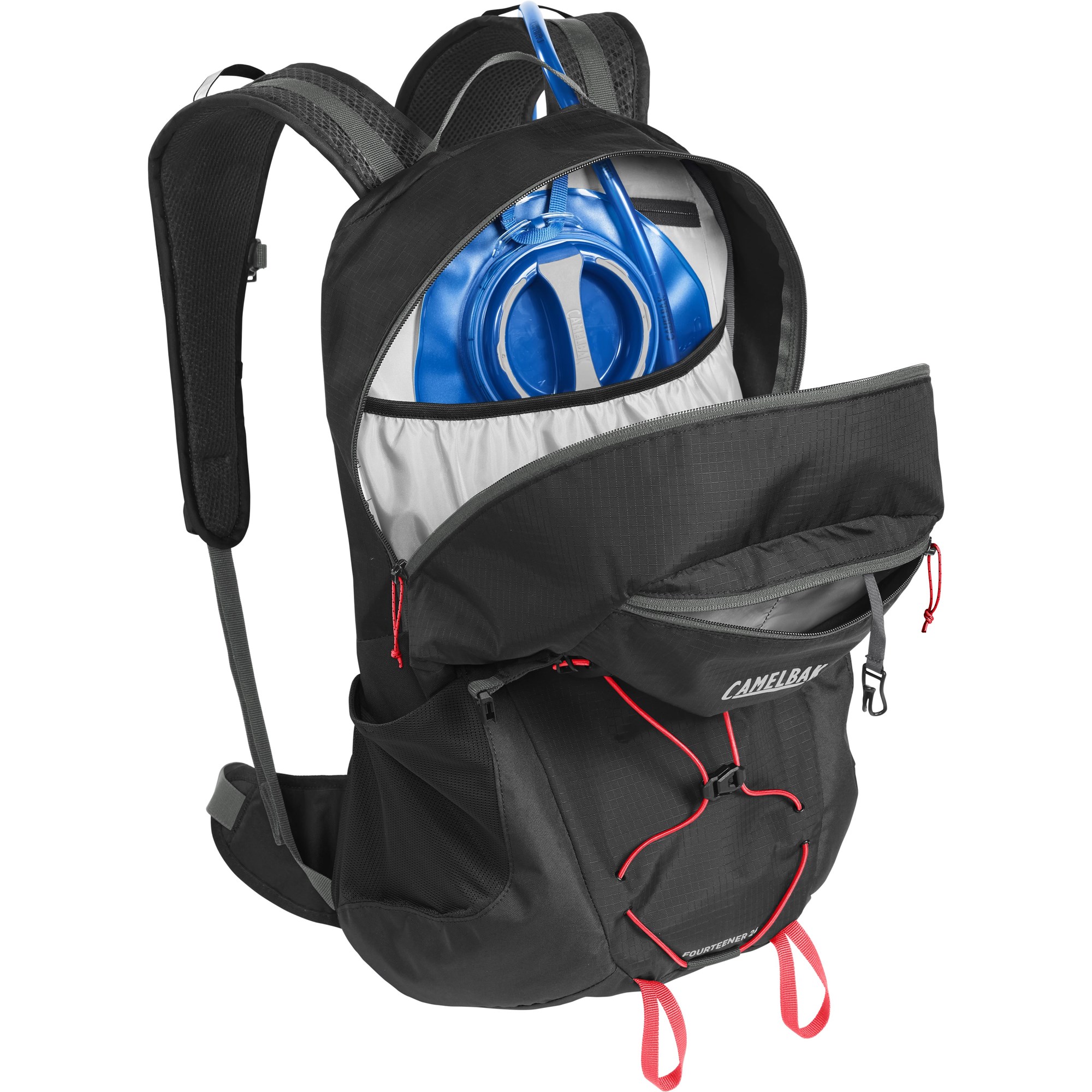 CAMELBAK WOMEN'S FOURTEENER 24 HYDRATION PACK 2023: BLACK/FIERY CORAL 24L CBWFOUR24 thumbnail 5