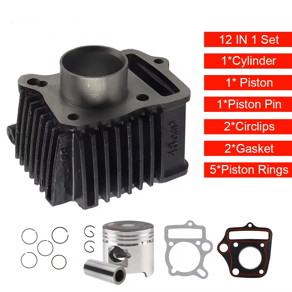 CYLINDER GASKET & PISTON KIT 39mm 2000-2008 HONDA CRF50 XR50 BORE TOP END REBUILD KIT image 1