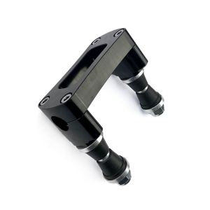 STEERING BAR CLAMP 22.2mm BLACK, 100mm MOUNTING, M10 BOLTS