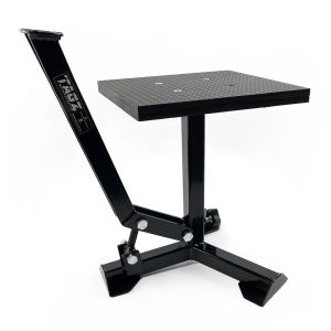 ELITE TRIPOD POP UP STAND, BIG FEET / GLOSS BLACK / TAG-Z, MX STAND PIT PADDOCK ENDURO