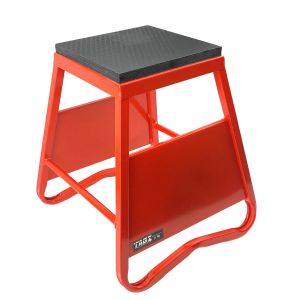 HEAVY DUTY STEEL BOX STAND MX, LARGE / 430mm HIGH MX STAND, THIS STAND DOESN'T COME WITH THE MOTO STICKER NOW
