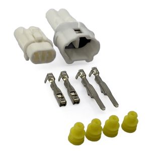 ELECTRICAL CONNECTOR 2 PIN BLOCK KIT WITH MALE FEMALE TERMINALS







