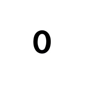 NUMBER PLATE DIGITS 0 EACH