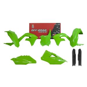 PLASTIC KIT/6 2019-23 KX450F OEM COLOUR 20-21, RTECH R-KITKXF-VE0-699