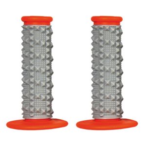 DUAL COMPOUND GRIPS ORANGE X2R DIAMOND HALF WAFFLE SCAR GDDOR