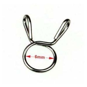 HOSE CLAMP / CLIP ID: 6mm PACK 50, OD PIPE DIA RANGE 6.5MM - 7MM