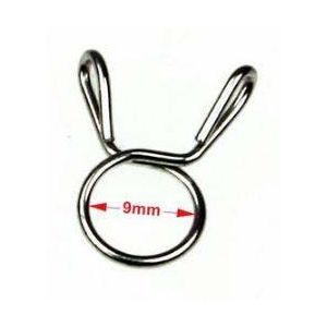 HOSE CLAMP / CLIP ID: 9mm PACK 50, OD PIPE DIA RANGE 9.5MM - 10MM