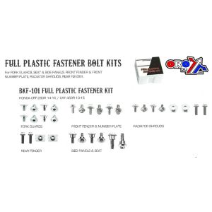 PLASTIC BOLT KIT HONDA STYLE, FULL PLASTIC FASTENER KIT