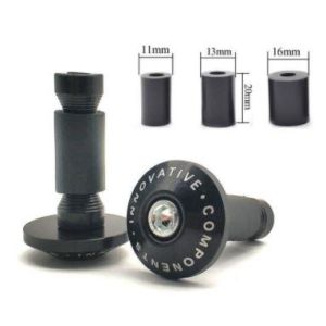 BAR ENDS 12-18mm BLACK Anti Vibration Silder Plug Yamaha Kawasaki honda
