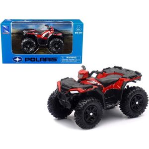 MODEL DIE CAST POLARIS SPORTSMAN, XP1000 2018, RED & BLACK, SCALE: 1:30, NEWRAY 07363