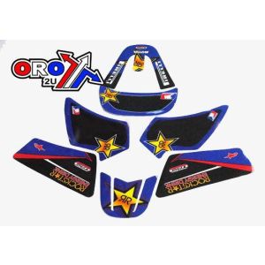 DECAL SET YAMAHA PW50 ROCKSTAR BLUE RED BLACK