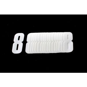 8 WHITE 4.5inc 11cm PK/20