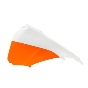 13-15 KTM SX/SXF LEFT AIRBOX & PANEL, OEM15 ORANGE/WHITE, RTECH R-FIKTMBNARSX13