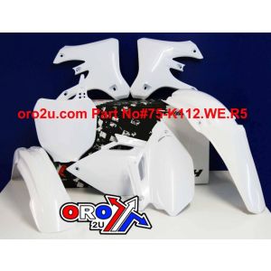 PLASTIC KIT/5 03-05 YZF WHITE, RTECH R-KITYZF-BN0-507