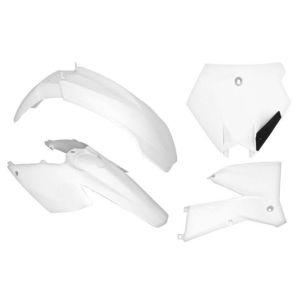 PLASTIC KIT/4 KTM SX EXC WHITE RTECH R-KITKTM-BN0-504