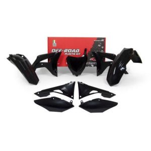 PLASTIC KIT BK CRF450R 17-18, CRF250R 18, RTECH R-KITCRF-NR0-599, BLACK