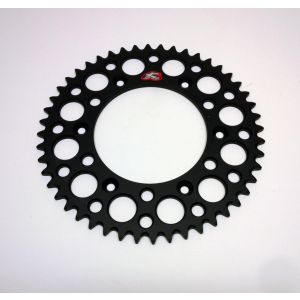REAR SPROCKET ALLOY RENTHAL, ULTRALITE 154U-520-48GRBK BLACK, 154U-520-48GRBK