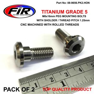 TITANIUM GR5 M8x1.25x16mm PK2, HONDA PEG MOUNT BOLTS, / 90110-MEN-B10