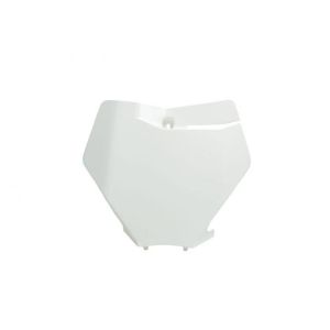 FRONT NUMBER PLATE 2019-22 KTM SX/SX-F, WHITE, RTECH R-TBKTMBN0019