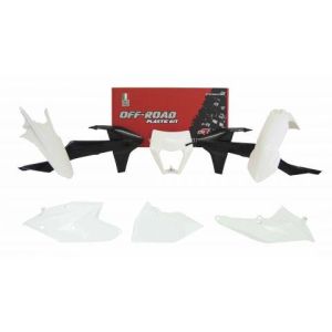 PLASTIC KIT/6 17-19 EXC/EXC-F, OEM SIX DAYS 2019, WHITE/BLACK ENDURO KIT, RTECH R-KITKTM-OEM-588