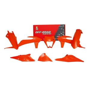 PLASTIC KIT/6 2020-23 EXC/EXC-F NEON ORANGE, RTECH R-KITKTM-AN0-520