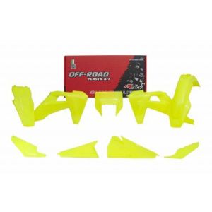 PLASTIC KIT/6 2020-23 TE/FE NEON YELLOW, RTECH R-KITHSQ-GF0-520