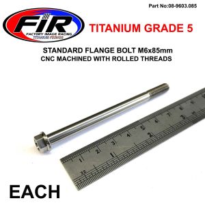 TITANIUM GR5 BOLT M6 x 85mm EACH, FLANGE OD: 11mm / HEX SIZE: 8mm, /