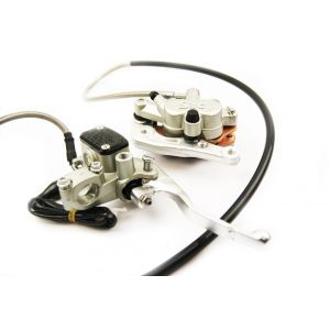 KTM COMPLETE FRONT BRAKE ASSEMLY, CALIPER, BRAKE HOSE, MASTER CYLINDER, 7701301500101 77713001144