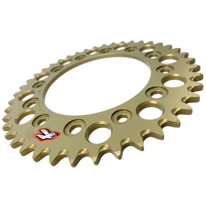 REAR SPROCKET ALLOY RENTHAL, ULTRALITE HARD ANODISED, TITANIUM
