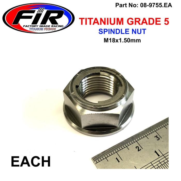 GR5 YAMAHA REAR SPINDLE NUT, Ti-GR5 INSERT / M18x1.50mm / EACH