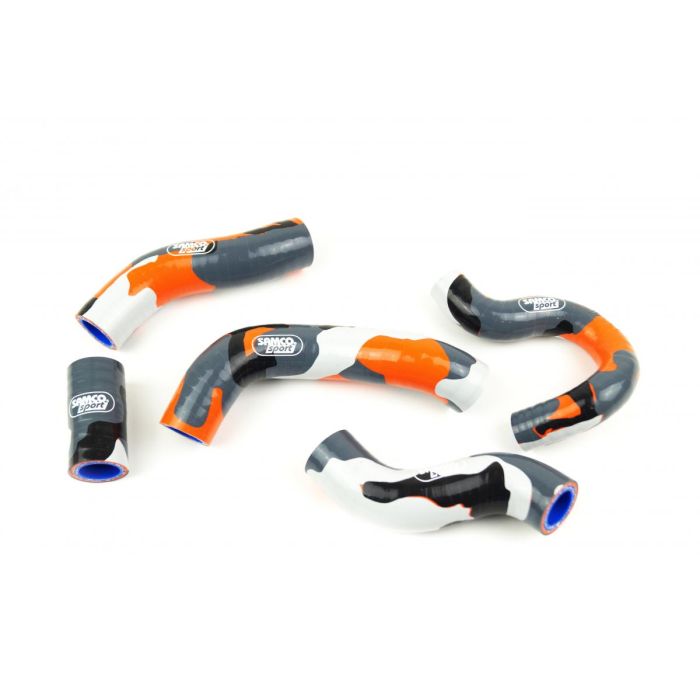 SAMCO HOSE KIT KTM, 5 PIECE KIT, SOLAR ORANGE CAMO, KTM48SOL