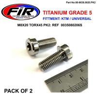 GR5 SCREW M8X20 TORX45 PK2, TITANIUM - KTM 0035080206S by Factory