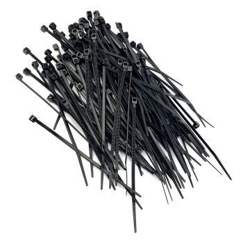 NYLON CABLE ZIP TIES - BLACK, 100mm x 2.5mm - PACK OF 1000