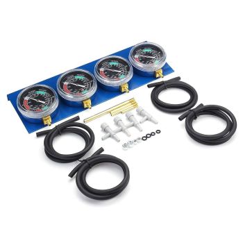 4 Pcs Motorcycle Carburetor Vacuum Gauges, Balancer Synchronizer Tool & Hose Kit