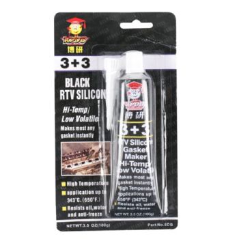 GASKET MAKER HI TEMP BLACK RTV SILICONE 100g