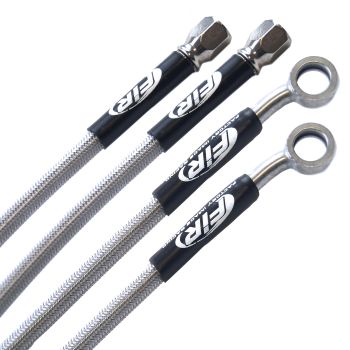 HOSE FRONT BRAKE KIT/3 SILVER +2 YAMAHA YFZ 350 BANSHEE 90-06 