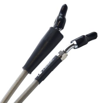 HOSE FRONT BRAKE SILVER / BLK, VENHILL H01-1-037/P TE450 07-0