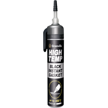 INSTANT GASKET SEALANT AEROSOL BLACK 200ML HIGH TEMPERATURE 300°C SILICONE GRANVILLE 0458
